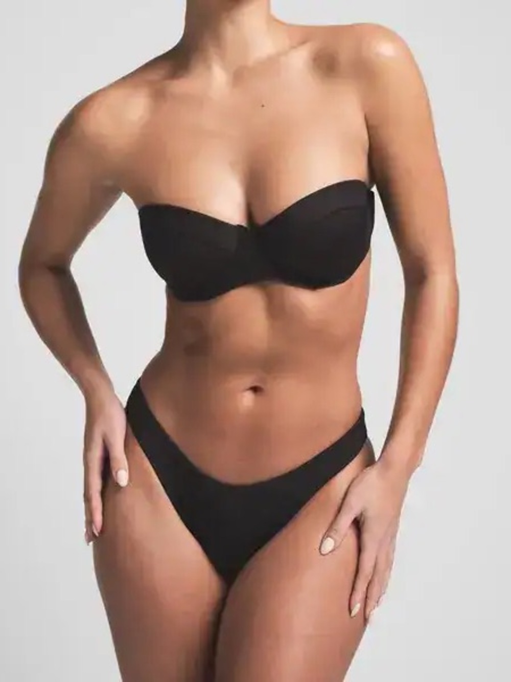 Skims Swim | Strapless Underwire Bikini Top | Onyx